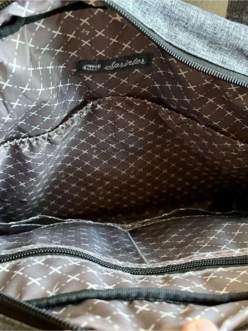 Lug Heather Grey Sprinter Large Tote Bag EUC